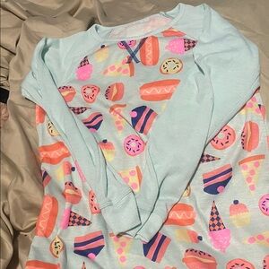 Cat & Jack Kids Pajamas Nightgown - Blue with Pink and Orange Treats